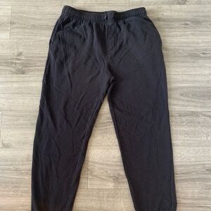 Boys Fleece Lined Joggers Sweatpants with Pockets Black Size 14-16